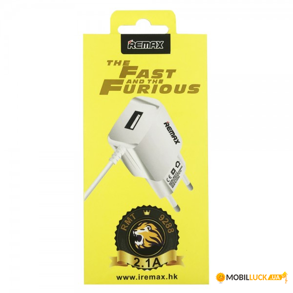   Remax Fast&Furious 1 USB 2A White