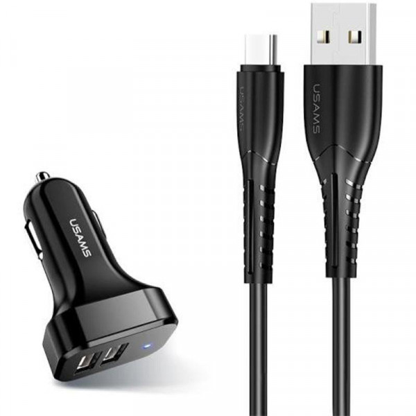    2USB Usams 13 2.1A cable USB-Type-C NTU35TC13TZ Black