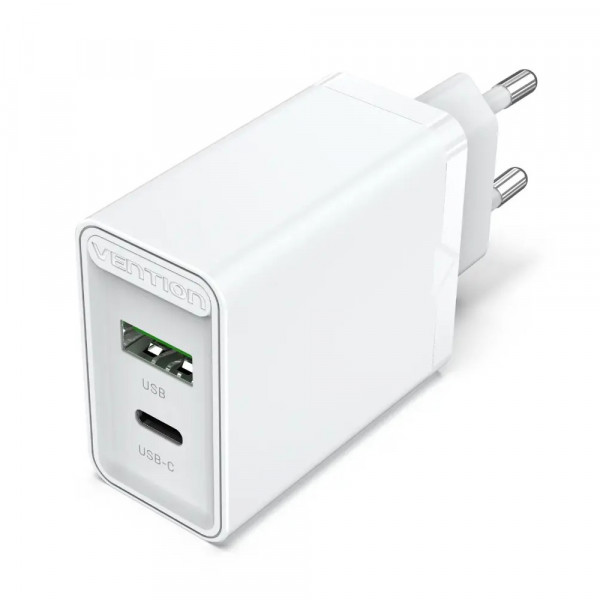   Vention USB Type C QC4.0 (18-20W) White (FBBW0-EU)