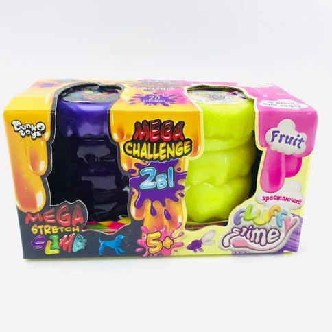   2  1 Mega Stretch Slime  Fluffy Slime . FLS-03-01U