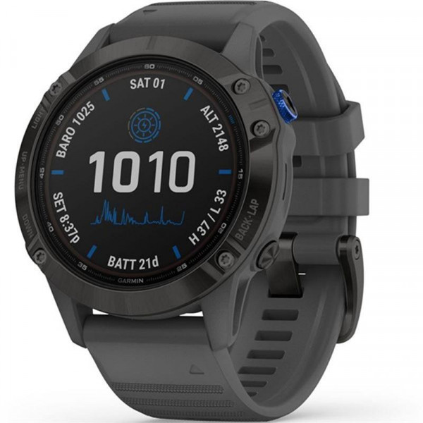 �����-���� Garmin Fenix 6 Pro Solar Black with Slate Gray Band (010-02410-11/10)