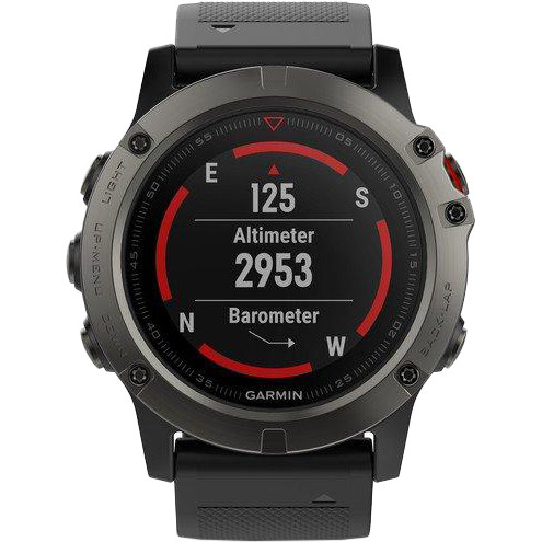 - Garmin Fenix 5 Slate Gray Sapphire With Black Band (010-01733-00, 010-01688-60)