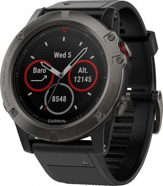 - Garmin Fenix 5 Slate Gray Sapphire With Black Band (010-01733-00, 010-01688-60)