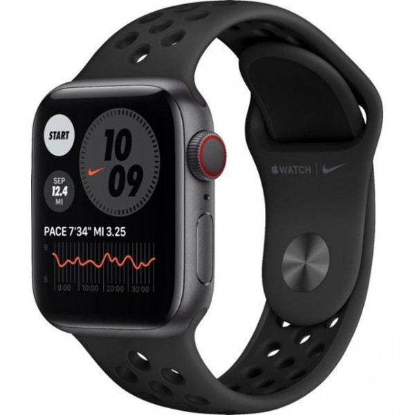 �����-���� Apple Watch Nike Series 6 GPS + Cellular 40mm Space Gray Alu Case w. Anthracite/Black Sport B. (M06L3)