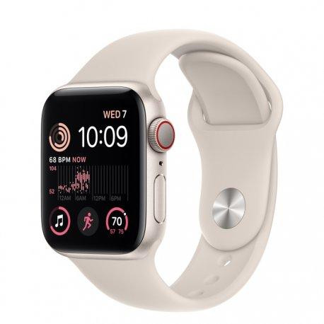 �����-���� Apple Watch SE 2 GPS + Cellular 40mm Starlight Aluminum Case with Starlight Sport Band - S/M (MNTK3)