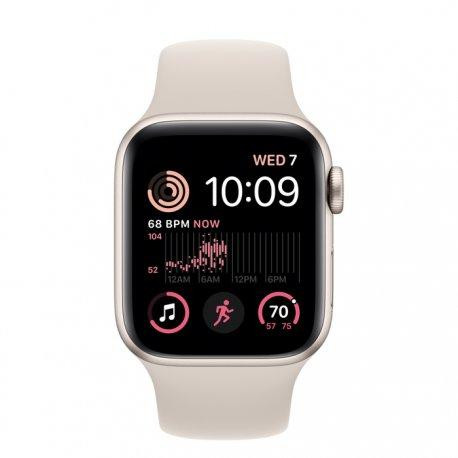 �����-���� Apple Watch SE 2 GPS + Cellular 40mm Starlight Aluminum Case with Starlight Sport Band - S/M (MNTK3)