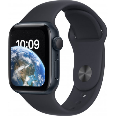 �����-���� Apple Watch SE 2022 GPS 40mm Midnight Aluminium Case with Midnight Sport Band - Regular (MNJT3UL/A)
