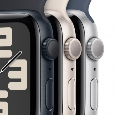 �����-���� Apple Watch SE 2023 GPS 44mm Starlight Aluminium Case with Starlight Sport Band - M/L (MRE53QP/A)