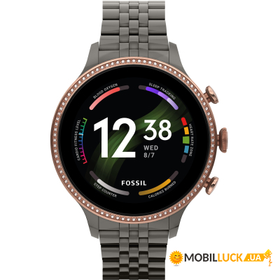 - Fossil Gen 6 Gunmetal Stainless Steel (FTW6078)