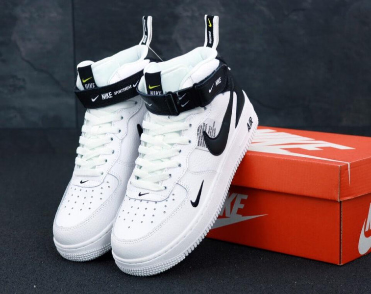  Nike Air Force 1 Mid TM White Black (     ) , , 43