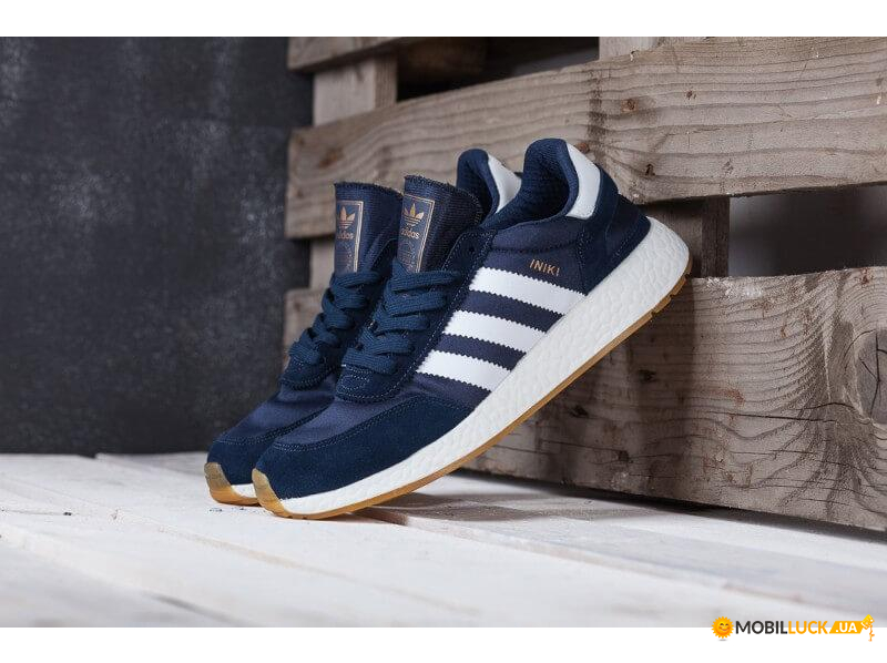  Adidas Iniki Runner Boost Navy Blue Gum 41