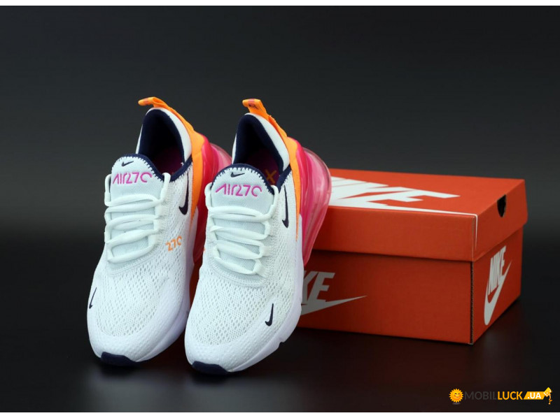   Nike Air Max 270 White Orange Red (      /)  36-40