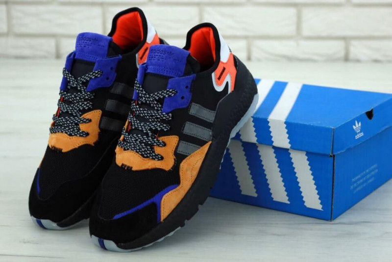  Adidas Nite Jogger Black Yellow Blue 42