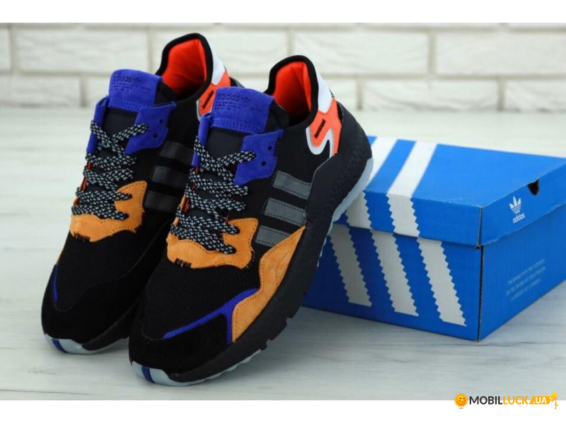  Adidas Nite Jogger Black Yellow Blue 44