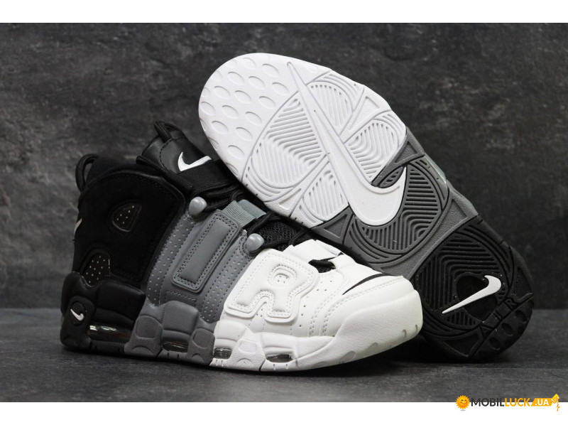   Air More Uptempo Grey Black White 45