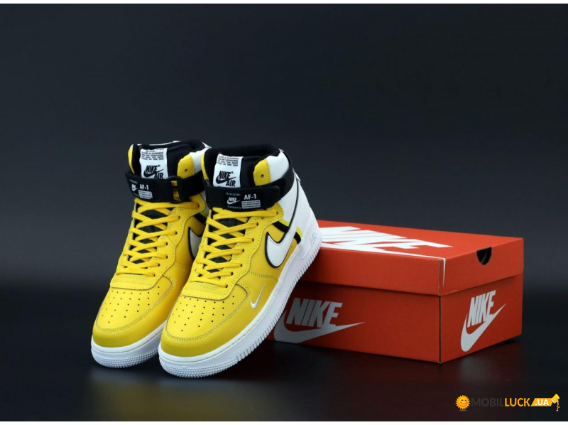   Nike Air Force 1 AF Mid White Yellow , , 44