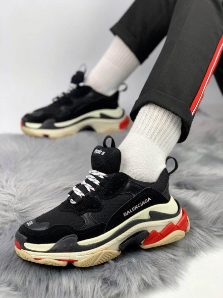  Balenciaga Triple S Black Red 3-   39