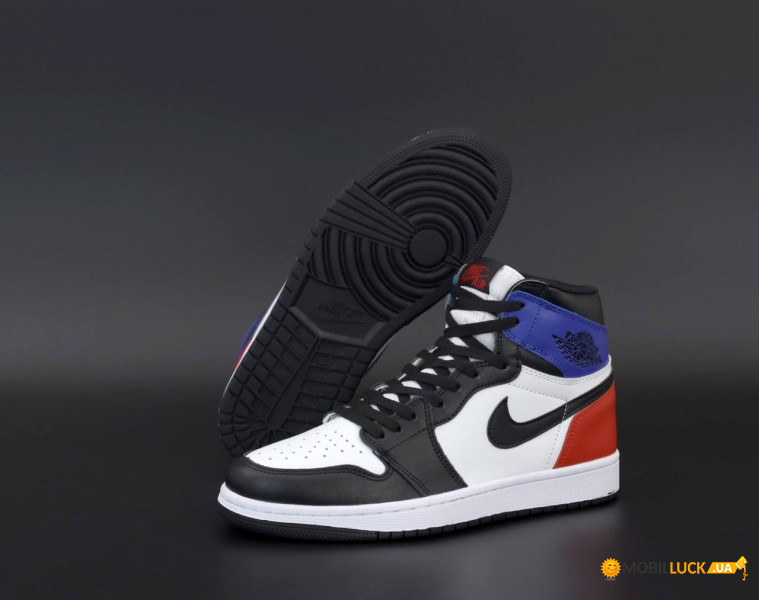    Nike Air Jordan 1 Retro White Red Black Blue (   ) 42