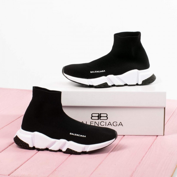    Balenciaga Speed Trainer Black White (     -) 42