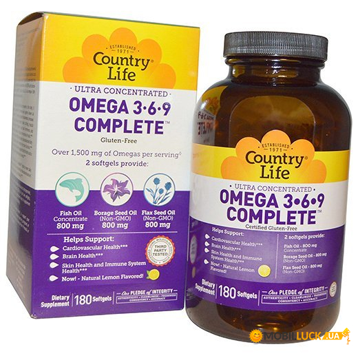   Country Life Omega 3-6-9 180   (67124001)