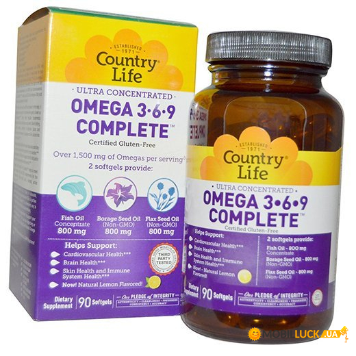   Country Life Omega 3-6-9 90   (67124001)