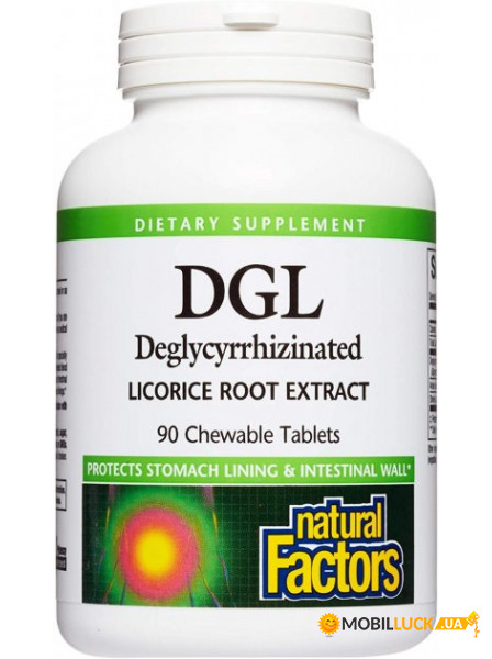   Natural Factors DGL 90  (4384303630)