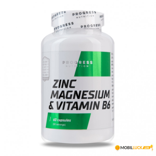   Progress Nutrition Zinc Magnesium Vitamin B6 60  