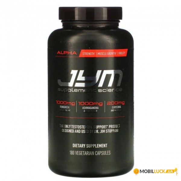   JYM Supplement Science Alpha Testosterone 180  (4384303773)