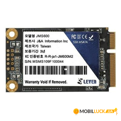  SSD mSATA 128GB LEVEN (JMS600-128GB)