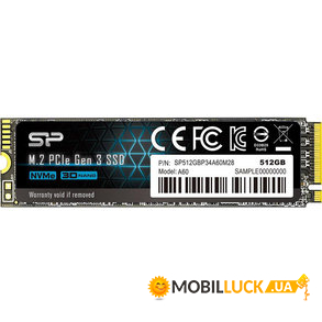  SSD Silicon Power P34A60 2280 512GB SP512GBP34A60M28