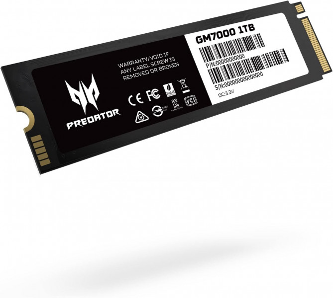 M.2SSD　GM7000　１TB SSD накопитель Gaming M.2 Acer Predator GM7000 1TB (BL.9BWWR