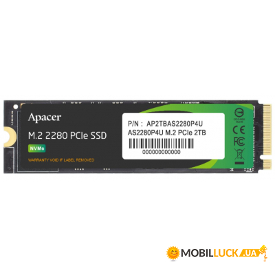  SSD M.2 2280 2TB Apacer (AP2TBAS2280P4U-1)