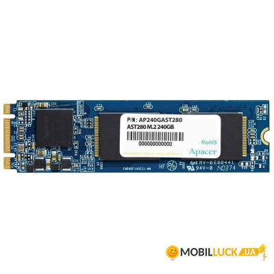  SSD Apacer M.2 2280 240GB (AP240GAST280-1)