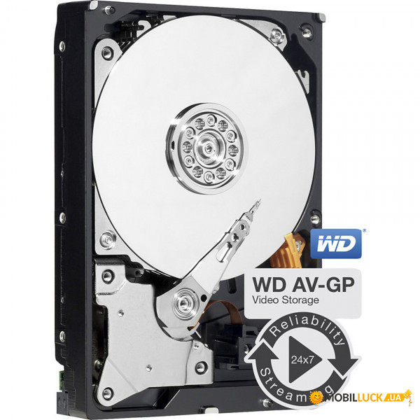  HDD SATA 2.0Tb WD, 64Mb, Caviar AV-GP (WD20EURX) Refurbished