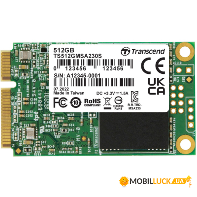  SSD mSATA 512GB Transcend (TS512GMSA230S)