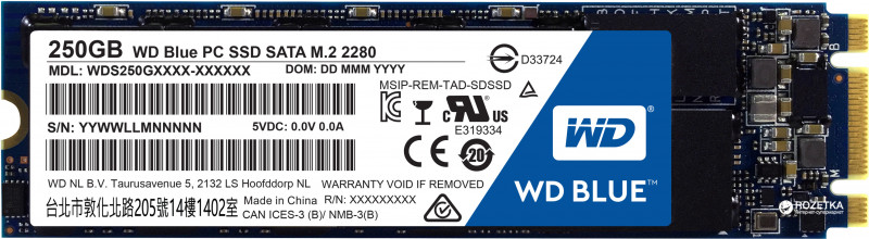  SSD Western Digital Blue 250GB WDS250G2B0B