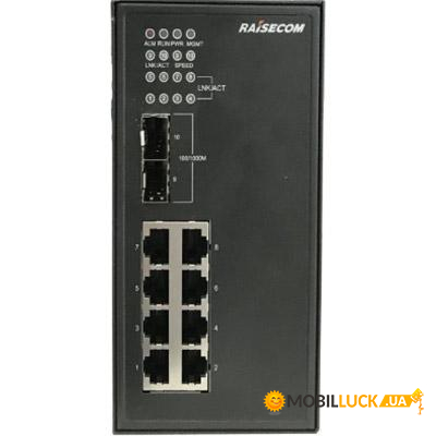   Raisecom 2*100/1000M SFP 8*10/100/100 0M RJ45PoE (Gazelle S1000i-2GF-8GE-PWR)