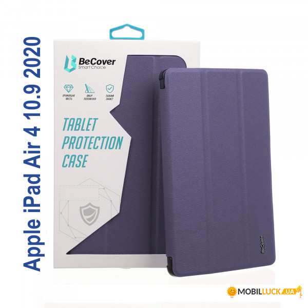 - Tri Fold Soft TPU Silicone BeCover Apple iPad Air 4 10.9 2020/2021 Purple (706873)