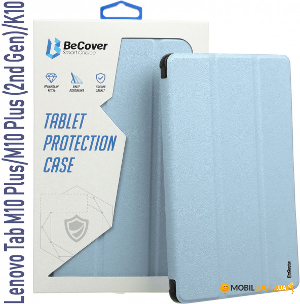 - BeCover Smart Case  Lenovo Tab M10 Plus TB-X606/M10 Plus (2nd Gen)/K10 TB-X6C6 Light Blue (708028)