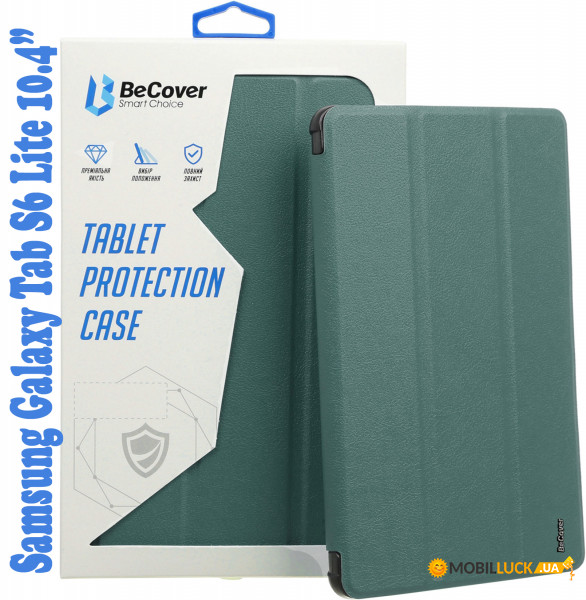 - Soft Edge BeCover   Apple Pencil  Samsung Galaxy Tab S6 Lite 10.4 P610/P613/P615/P619 Dark Green (708353)