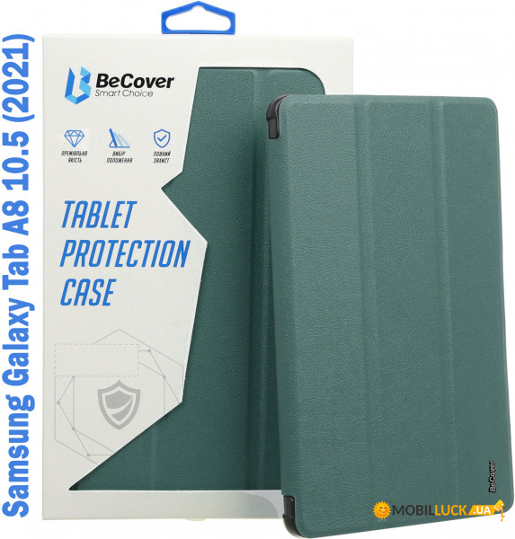 - BeCover Flexible TPU Mate  Samsung Galaxy Tab A8 10.5 (2021) SM-X200 / SM-X205 Dark Green (708379)