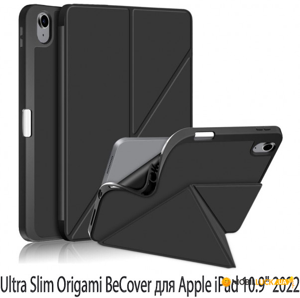  Ultra Slim Origami BeCover Apple iPad 10.9 2022 Black (708952)