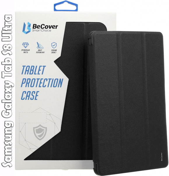 - BeCover Smart Case Samsung Galaxy Tab S8 Ultra SM-X900 / SM-X906 Black (709188)