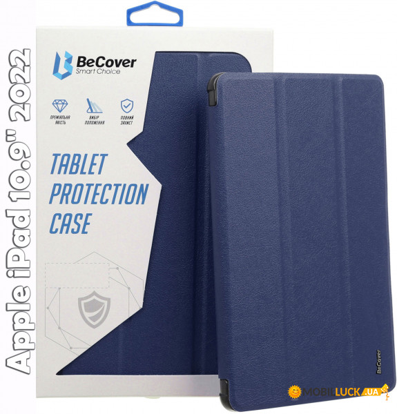 - BeCover Smart Case Apple iPad 10.9 2022 Deep Blue (709190)