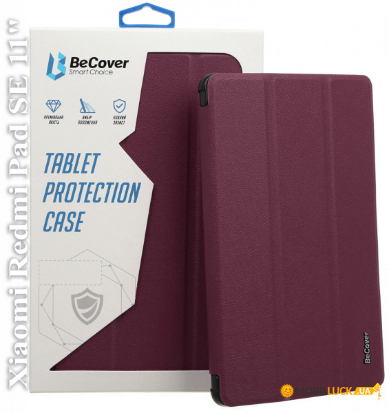 - BeCover Smart Case Xiaomi Redmi Pad SE11 Red Wine (709863)