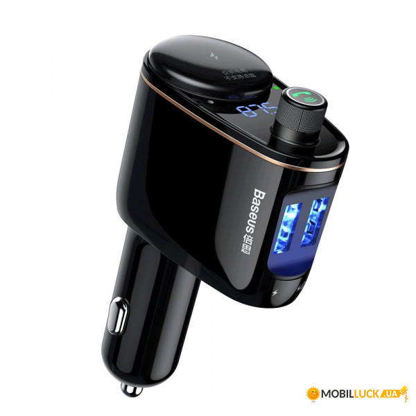 FM-  Baseus Locomotive Wireless MP3 Vehicle Charger Black