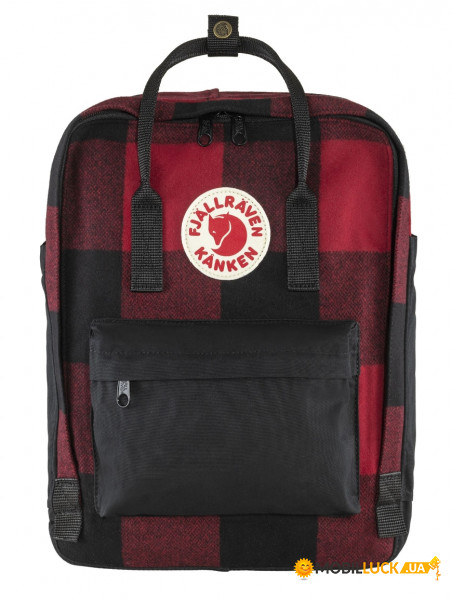  Fjallraven Kanken Re-Wool Red/Black 			