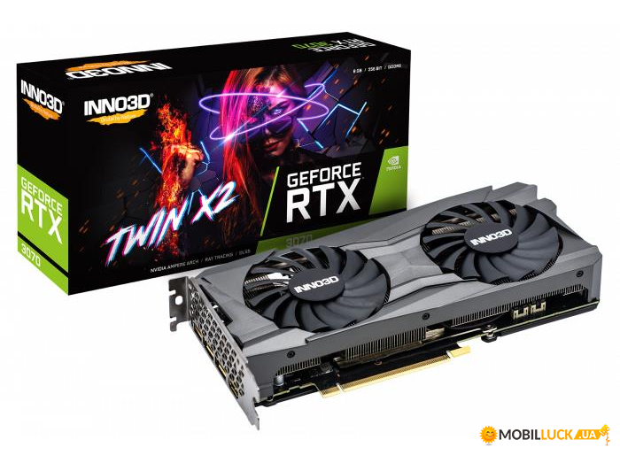  Inno3D GeForce RTX3070 8Gb GDDR6 Twin X2 LHR (N30702-08D6-171032LH)