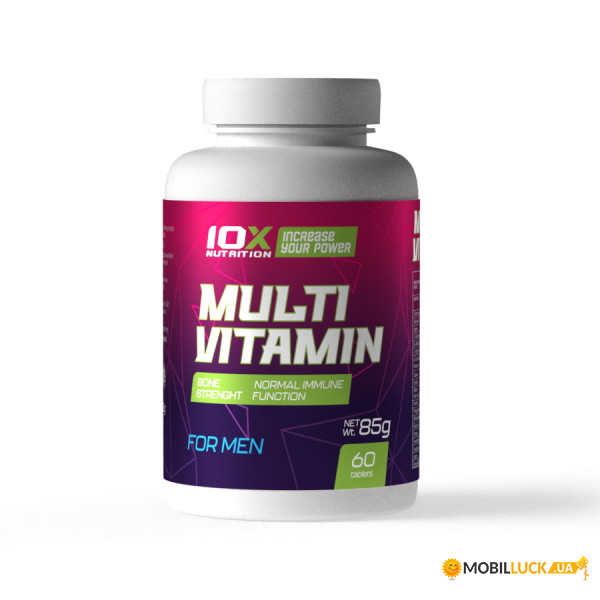    10XNutrition Multivitamin for Men 60  