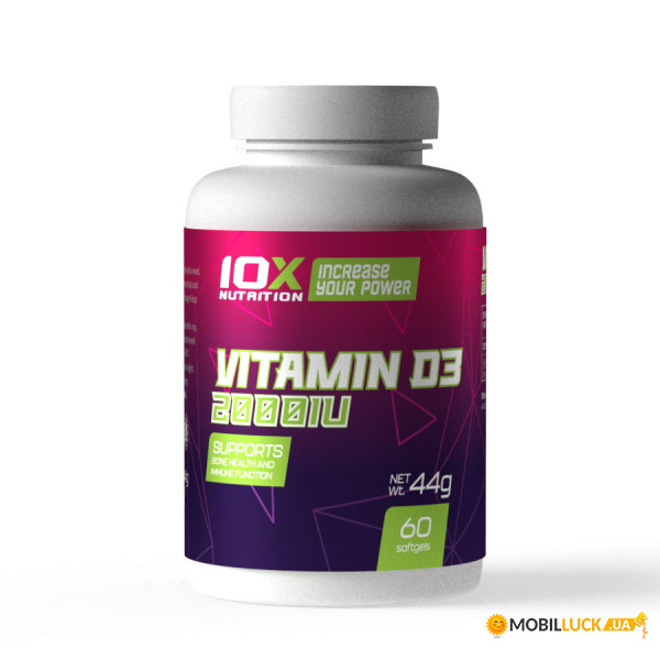    10XNutrition Vitamin D3 2000 IU 60  